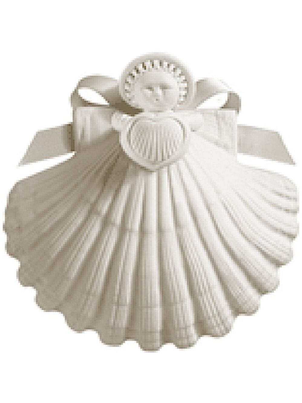Margaret Furlong “Heart Angel” Acrylic Shell Shaped Angel Pure Love Matte 4”